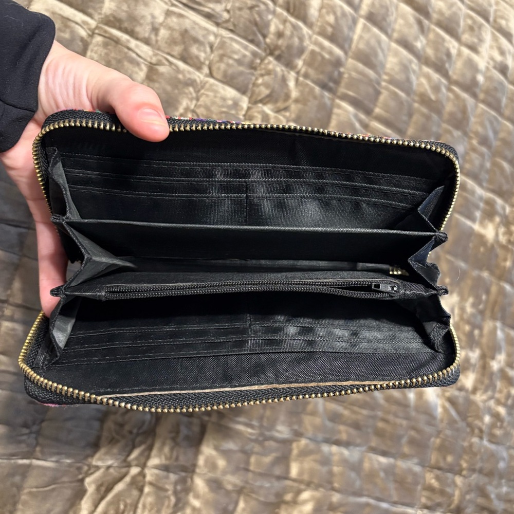 Boho Striped Zip-Around Wallet - Picture 4 of 4